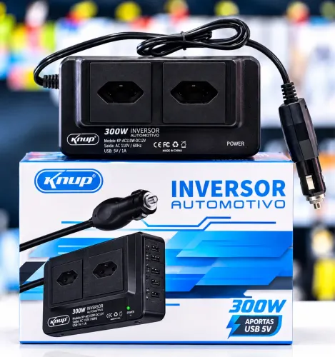 Inversor automotivo 300w 12 para 110