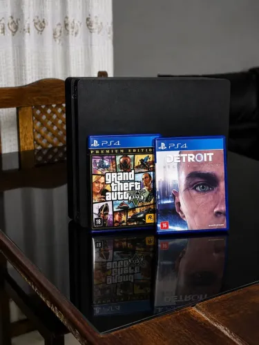 PS4 SLIM COM JOGOS ORIGINAIS