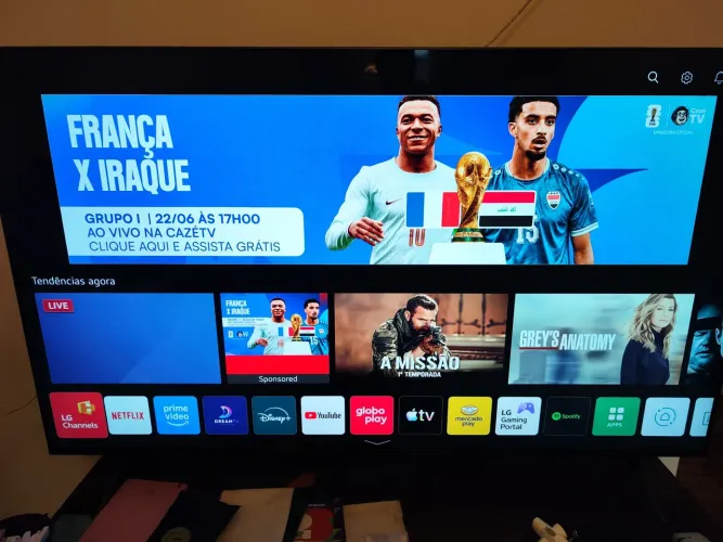 A tv ideal para games e assistir a copa LG 65 nano 85