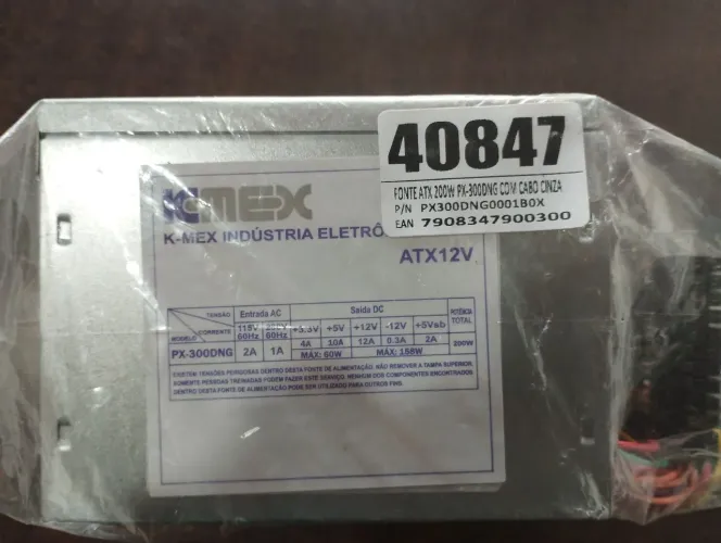 2x Fonte Atx 200w PX-300DNG Kmex com cabo cinza