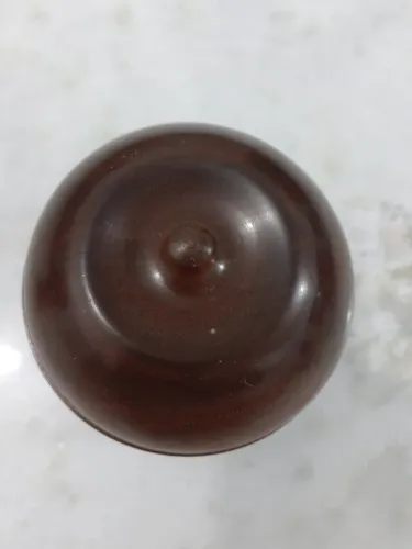 Potiche de Madeira Nobre Pequena com Tampa - 1960