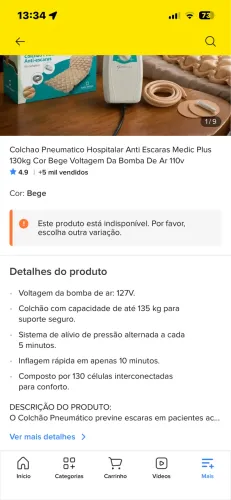 Colchão pneumático