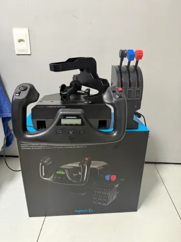Flight Yoke System Logitech simulador de voo 