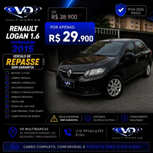 Renault Logan Expression Hi-flex 1.6 8V 4P 2015