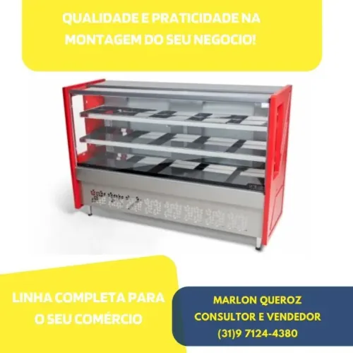 Balcão Avícola 1,75M Vermelho Polar 127/220v