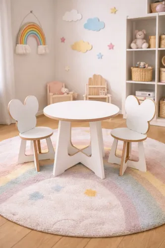 Mesa Infantil Colorida - Diversão, Organização e Aprendizado!