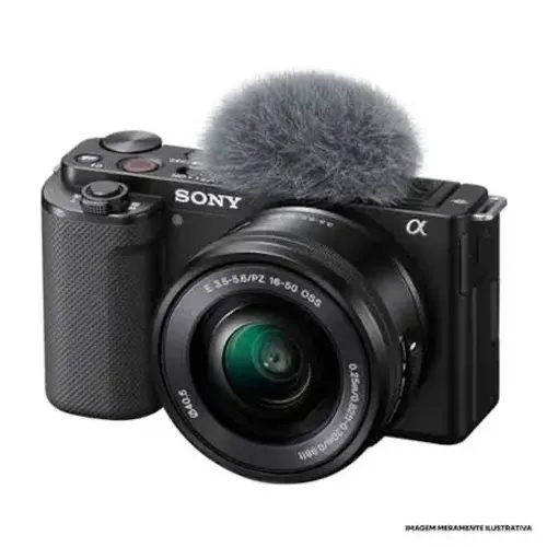 Câmera Mirrorless Sony Zv-e10 Com Lente Pz E 16-50mm Nova Lacrada