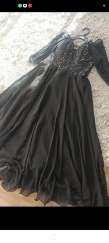 Vestido de gala preto tamanho G/GG