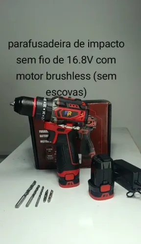 parafusadeira de impacto sem fio de 16.8V com motor brushless (sem escovas)