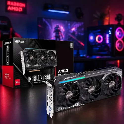 Placa de Vídeo ASRock AMD Radeon RX 9070 XT Challenger, 16GB, GDDR6, FSR, Ray Tracing