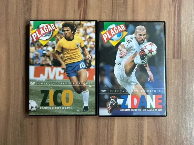 DVDs PLACAR Coleção Grandes Craques - Zico e Zidane