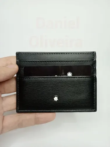 Porta cartão de couro Montblanc 