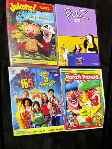 Kit DVD As Aventuras de Piggley Winks, Paz, Hi-5 e Patati Patatá Originais