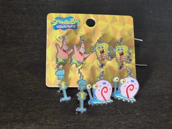 Kit 6 Pares De Brincos Bob Esponja. Salesone. Original!