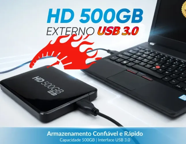 # HD Externo 500GB 3.0 | Jogos e Consoles, Backups, Fotos, Arquivos e ++