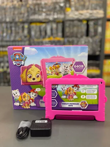 Tablet Infantil Patrulha Canina Skye com Controle Parental 4GB RAM + 64GB 
