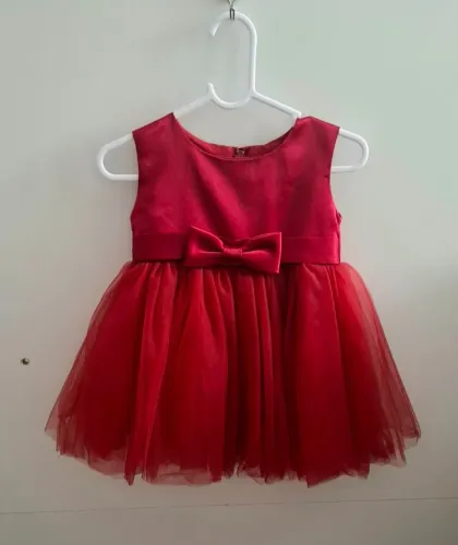 Vestido Vermelho 6 a 9 meses