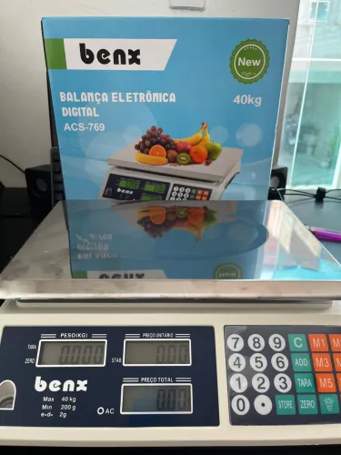 Balança Eletrônica Digital com Bateria Embutida Pesa Até 40 Kg Bivolt Alta Precisão Pesage