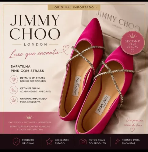 Sapato Jimmy Choo Feminino Importado Pink Luxo