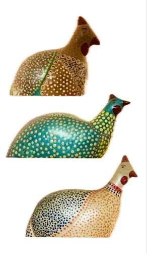 Coleção Galinhas Cerâmica Pintadas a Mão