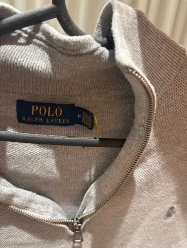 Suéter Quarter zip cinza Polo Ralph Lauren