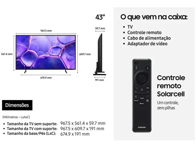 ? VENDE-SE RÁPIDO! TV SAMSUNG 43? UHD 4K ? AINDA NA GARANTIA! ?
