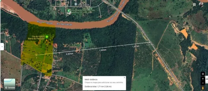 Chácara no pontal do Araguaia MT, com 30 hectares com mais de mil metros margean