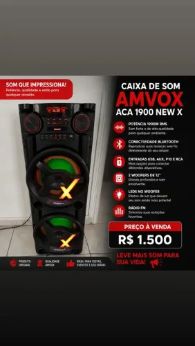 Caixa de som 1900 watts
