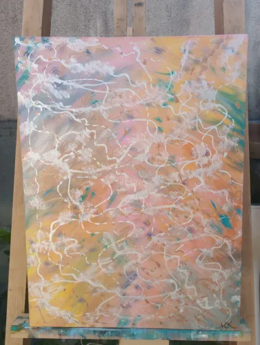 Quadro Pintura em acrílico sobre tela - decoração