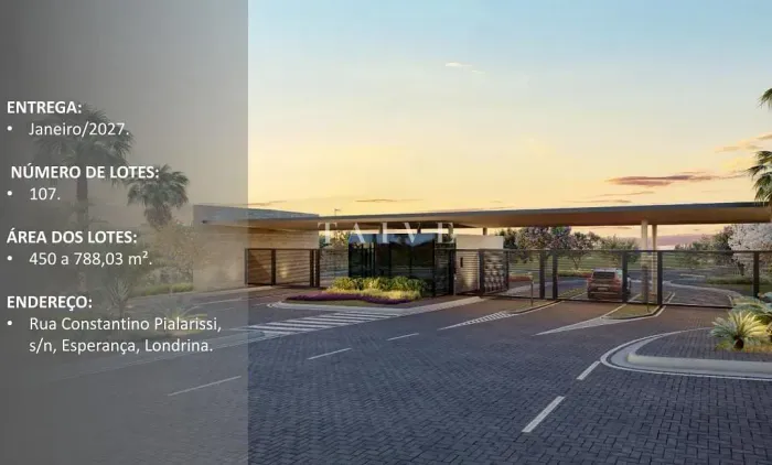 Terreno alto padrão à venda - Lançamento Condomínio Garnet - LOCALIZADO a 400m do shopping