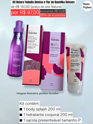 Tododia Ameixa e Flor de Baunilha Kit Natura em Promoção (2 produtos)