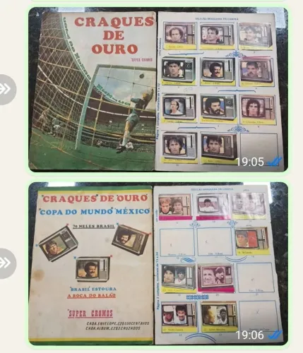 19 figurinhas Seleção Brasileira Craques de Ouro 1986