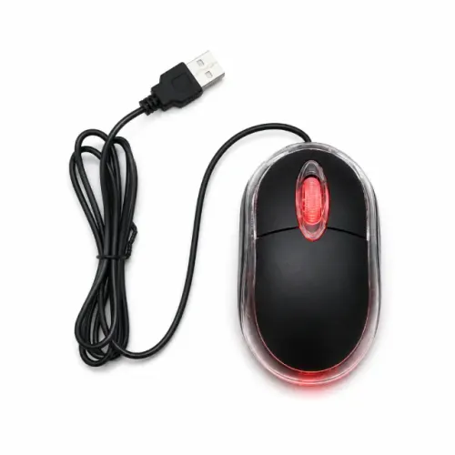 Mouse Óptico USB com Fio 1600 DPI Kapbom KA-601 Ambidestro