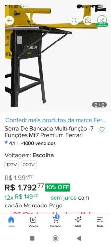 bancada de serra