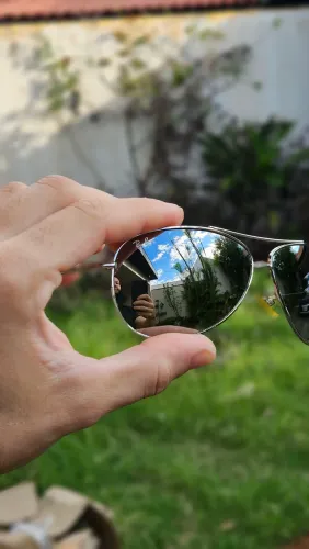 Óculos rayban cromado