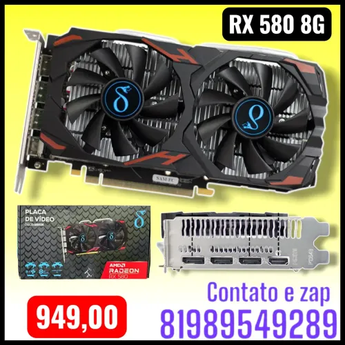 Placa de vídeo Rx 580 8G