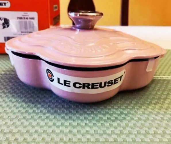 Assadeira Rasa Flower Rosa Pink Le Creuset