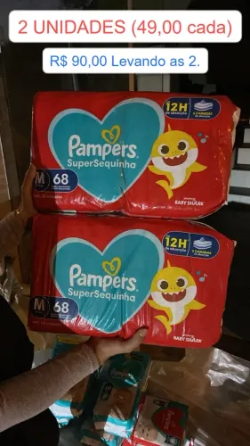 Fralda Pampers SuperSequinha - Tamanho M