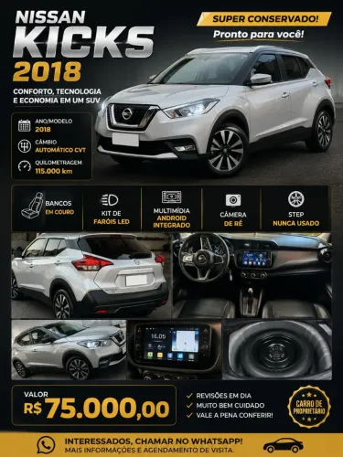 Nissan Kicks S 1.6 16V Flex 5P Aut. 2018