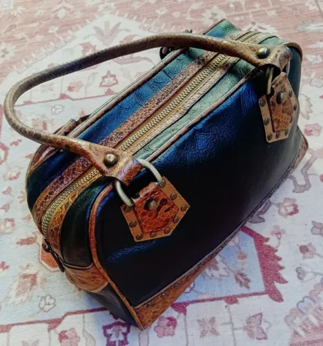 Bolsa em couro Legítimo Gianni sgai estilo boho modelo Baú!