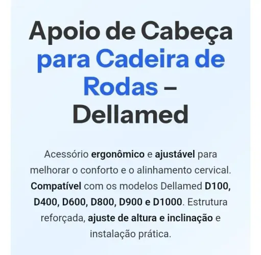 Apoio de cabeça para cadeira Dellamed