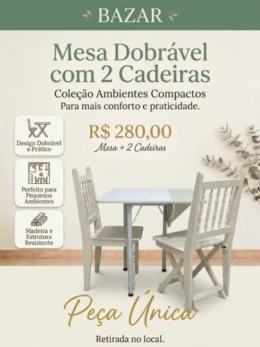 Mesa dobrável