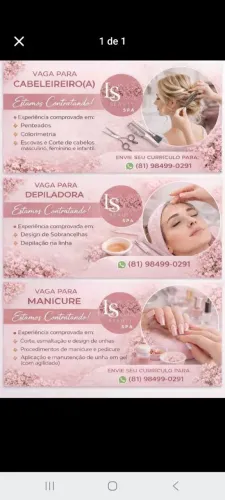 Vagas de emprego para Salão de beleza Ls Beauty Spa