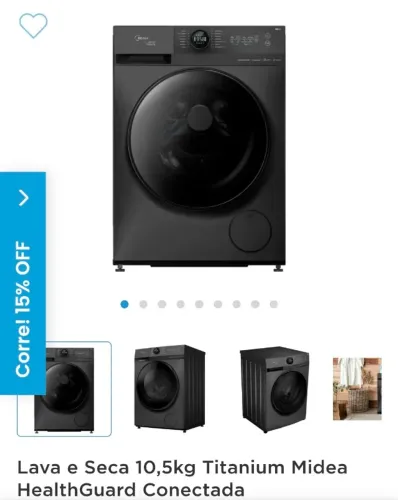 Máquina lavav e seca Midea