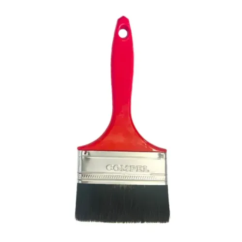 PINCEL (TRINCA) PRETA CABO VERMELHO 4" COMPEL (ESMALTE E VERNIZ )