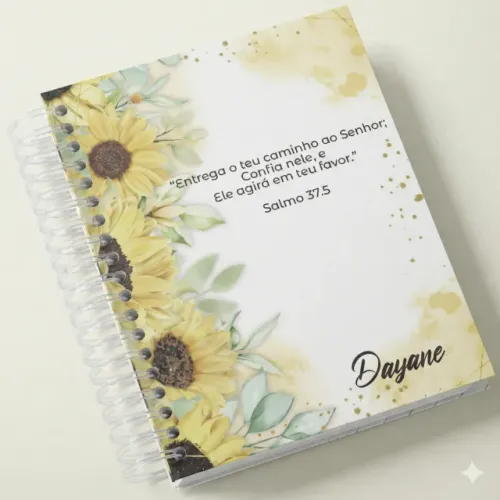 Caderno Personalizado A5 | 200 Versículos Diários | Papel 90g