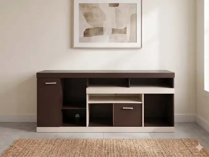 Rack Grande P/ TV Bege E Tabaco - Usado