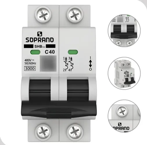 Disjuntor Bipolar Residencial Shb-giii 40a Soprano