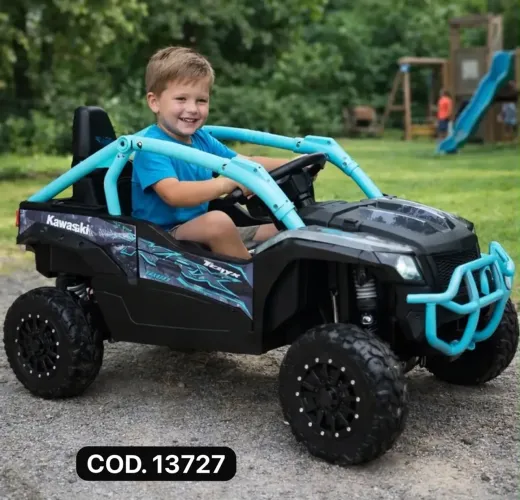CARRO ELÉTRICO UTV KAWASAKI KRX 1000 24V AZUL - BEL ?