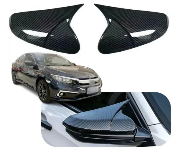 Aplique Da Capa Retrovisor Honda Civic G10 2017 2021 Carbono